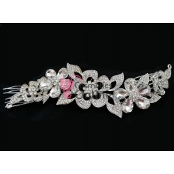 Tiara Ti035 argintie pentru mirese cu crystale